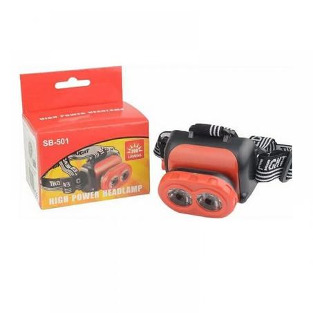 Lampe Frontale LED Double Projecteur – Fonctionne avec Piles