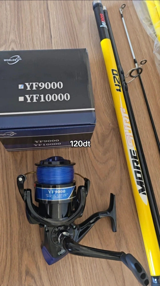 Canne Kudos 4.2m FIBRE DE VERRE+ Moulinet YF9000 Wolds – Pack Complet