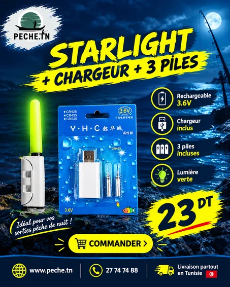 Starlight + Chargeur + 3 pile