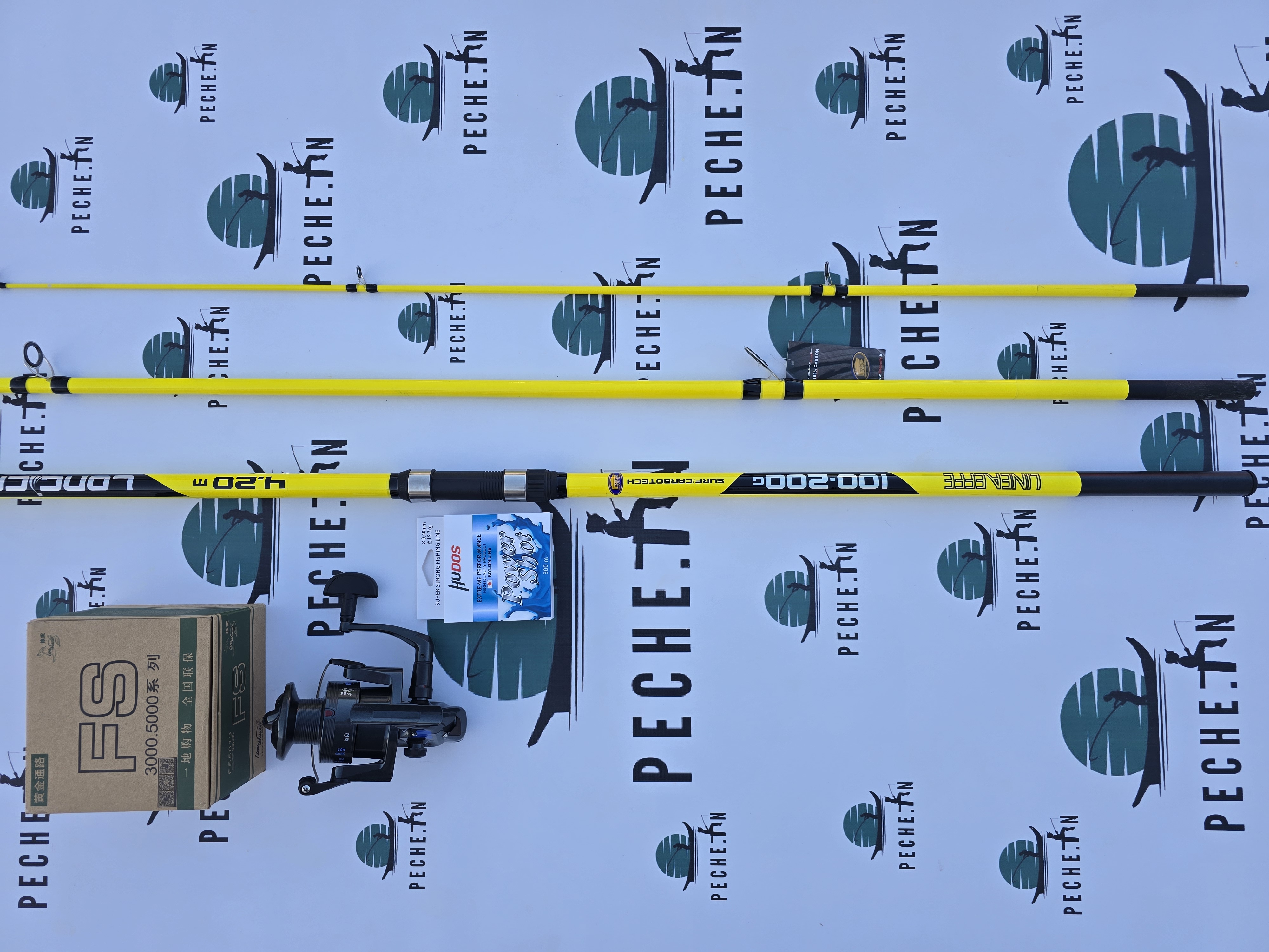 Canne LINEAFFE LONG CAST4.2M+Linewinder FS5013+Fil 300M