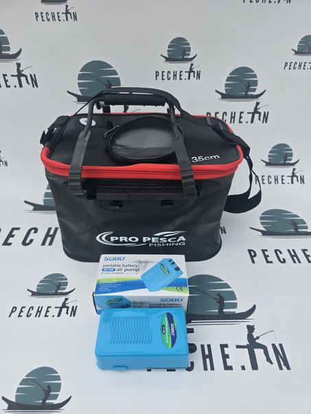 Vivier PRO PESCA 35CM⛔️+ Pompe SEBO SB-980