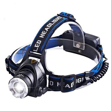 Lampe Frontale LED Rechargeable avec Zoom Télescopique V9