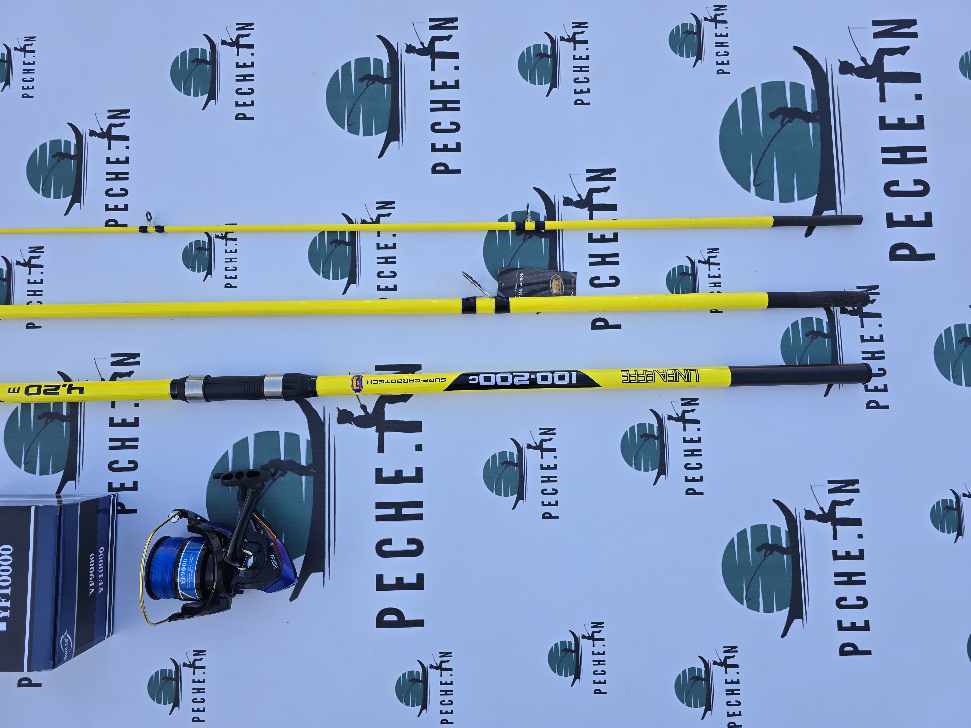 Canne LINEAFFE LONG CAST4.2M +moulinet YF9000