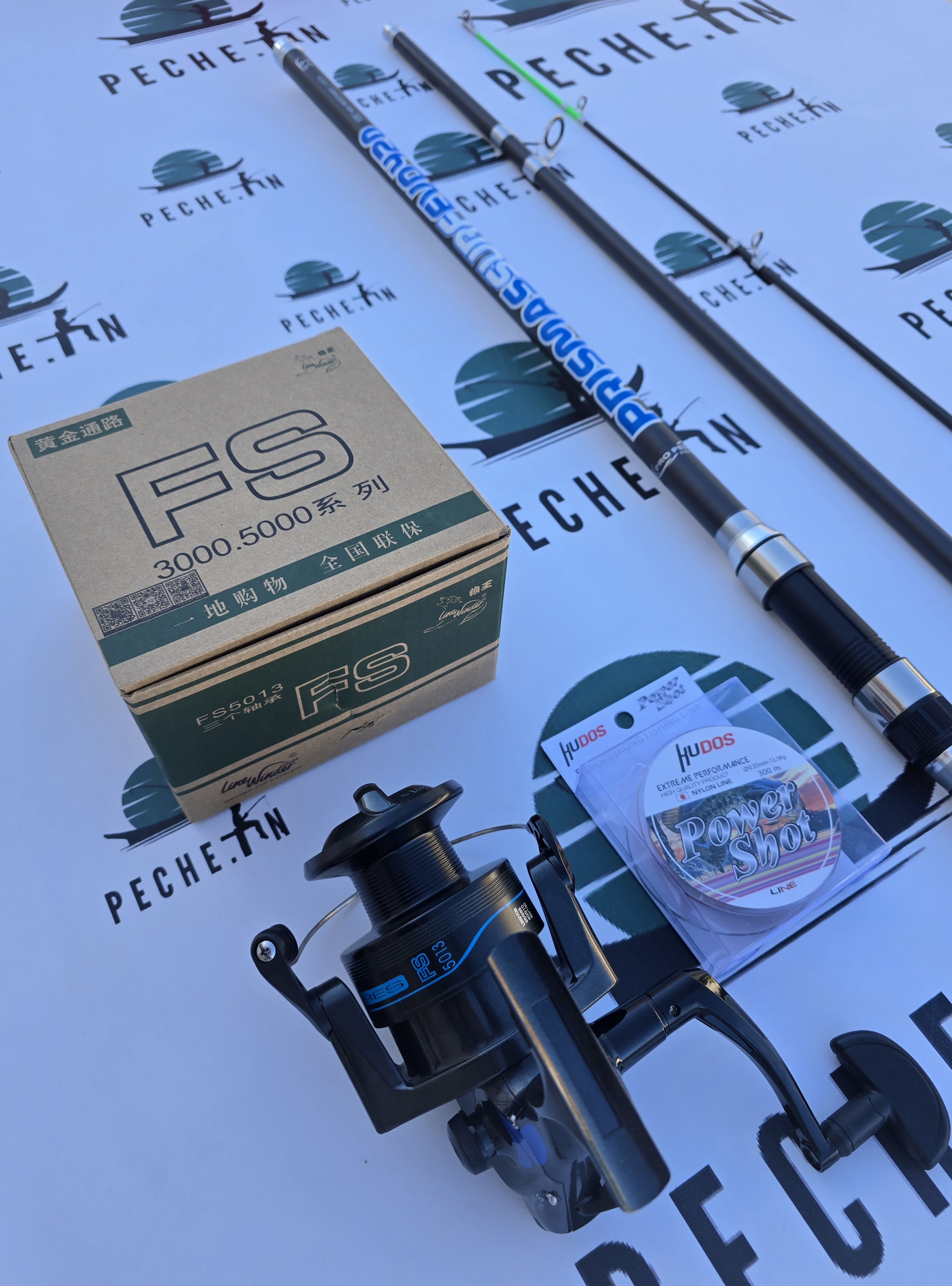 Canne PRO PESCA 4.5m  +LINEWINDER FS5013+Fil 300M