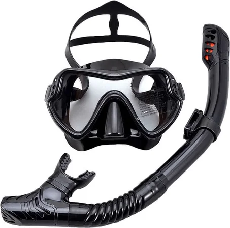 Kit Masque & Tuba de Plongée Noire