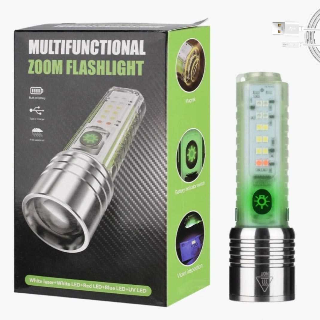 Multifunctional Zoom Flashlight