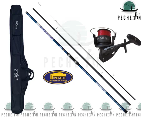 Canne Surfcasting Blue ocean Lineaeffe + moulinet Silk Evolution 7000 + Fourreau yashida 160CM