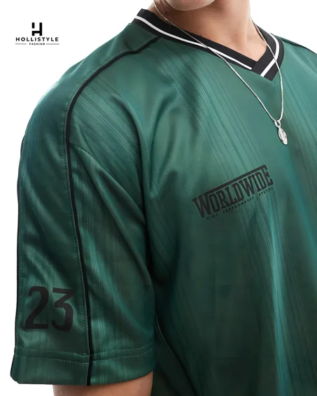 T-shirt vert foncé streetwear