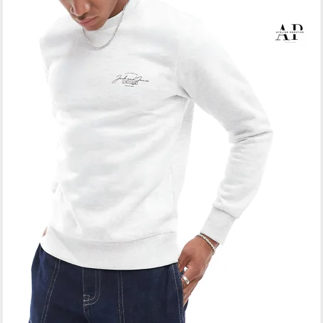 Sweat ras de cou- Blanc - JACK & JONES
