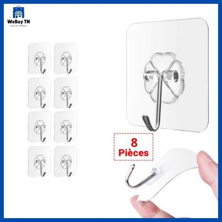 Crochets Adhésif Transparents Multifonction Résistants à l’eau