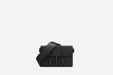 Black Ultramatte Grained Calfskin 30 Montaigne Box Bag - Women's Leather Bag - LuxurBags