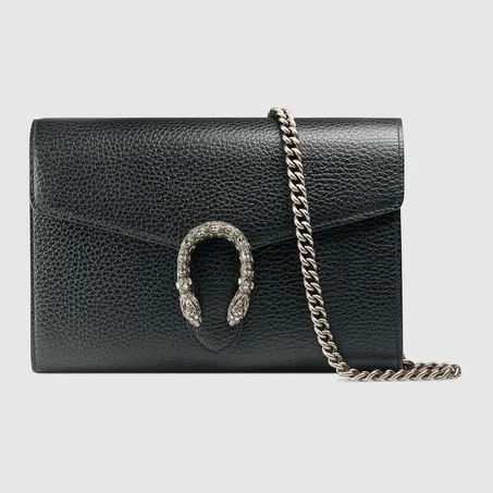Dionysus Leather Mini Chain Wallet - Leather Women Handbag - LuxurBags