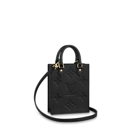 BAG Monogram Empreinte Petit Sac Plat Bag - Black Leather Women's Handbag- Luxurbags