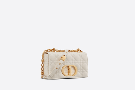Ivory Supple Cannage Calfskin Small Caro Bag - Women's Leather Bag - LuxurBags