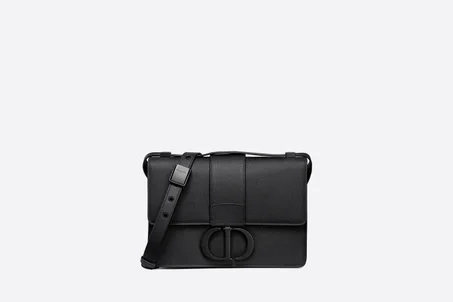 Black Ultramatte Grained Calfskin 30 Montaigne Bag - Women's Leather Bag - LuxurBags