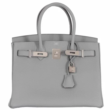 GRAY Birkin 30 Gris Mouette Togo Palladium Hardware - LuxurBags
