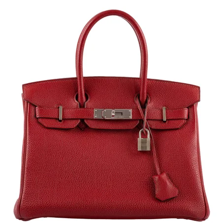 RED Birkin 30 Rouge Garance Togo With Palladium Hardware - 2007, K Square - LuxurBags
