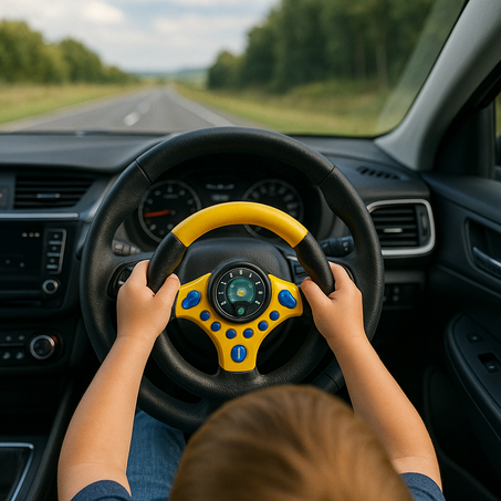 🚗💥 هل حلم طفلك بقيادة سيارة؟ الآن يقدر يعيش التجربة بأمان ويتعلّم في نفس الوقت مع لعبة عجلة القيادة التفاعلية من زوريا – متعة، تعليم، وتفاعل ولا أروع! ✨🧠🎮