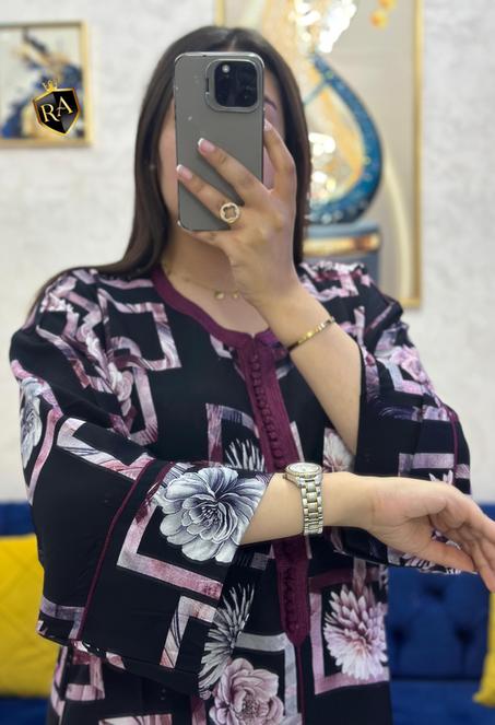 🔥 قندورة مخزنية راقية للعيد 2025 | فصالة عريضة | خياطة مغربية أنيقة | مقاسات كبيرة | توصيل مجاني