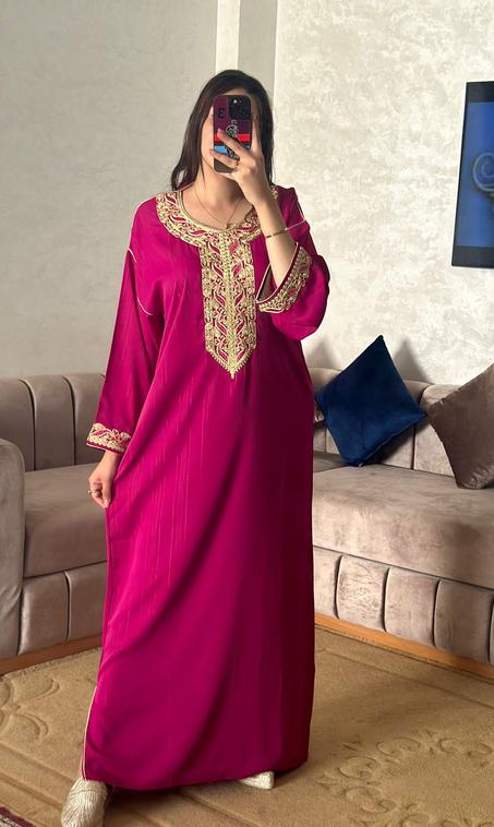 قفطان مخزاني مغربي فاخر - طرز تقليدي يدوي✨