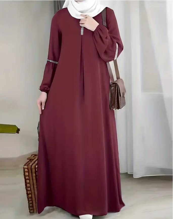 عباية فستان ناعم للمحجبات بتصميم عصري وراقي