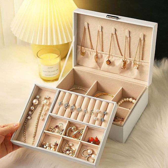 💎 علبة مجوهرات أنثوية راقية للسيدات 💎