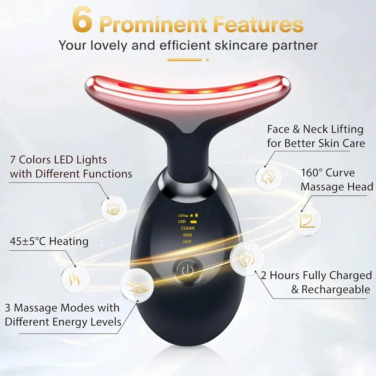 Double Chin Device LED Photon Heating Anti-Wrinkle Neck