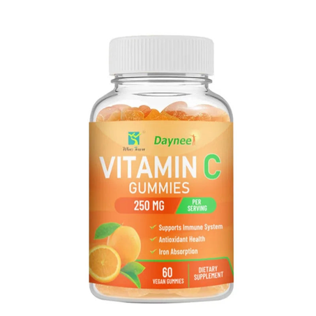 "Vibonge vya kutafuna vya Vitamini C – Kuongeza kinga ya mwili, kung’arisha ngozi, na kuboresha afya kwa kipande kitamu 🍊💪✨"