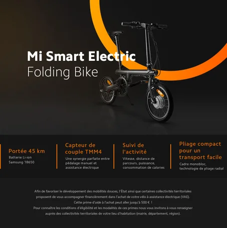Mi Smart Electric Folding Bike-vélo électrique