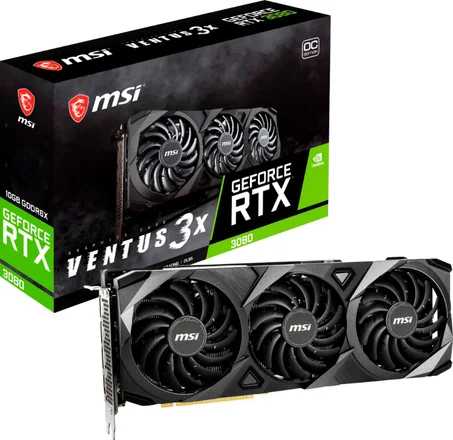 MSI - NVIDIA Geforce RTX 3080 VENTUS 3X 10G OC BV - GDDR6X - PCI Express 4.0 - Graphic Card