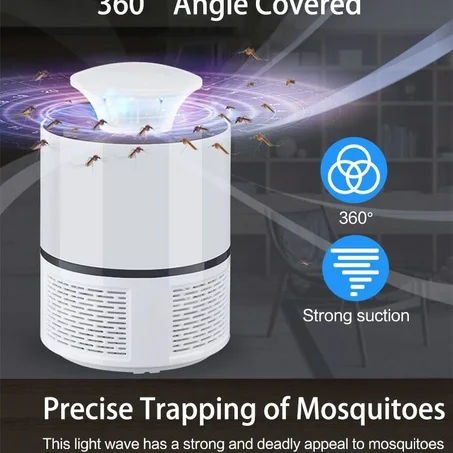 PARTAGEZ CE PRODUIT   Anti-Moustique Électrique USB Lampe Bug Zapper Lights Killing Antiparasitair Fly Mouches -NOIR-