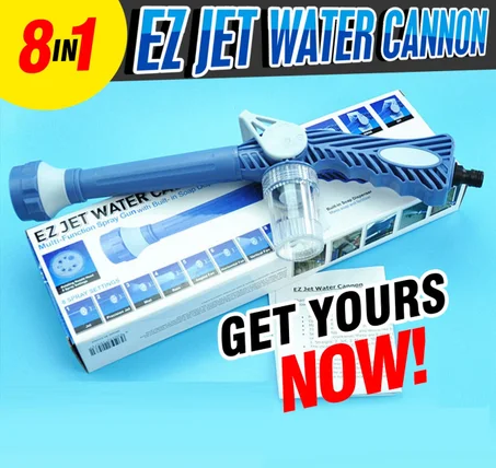 Jet Water 8 en 1 Turbo Spray Eau Pistolet Savon intégré