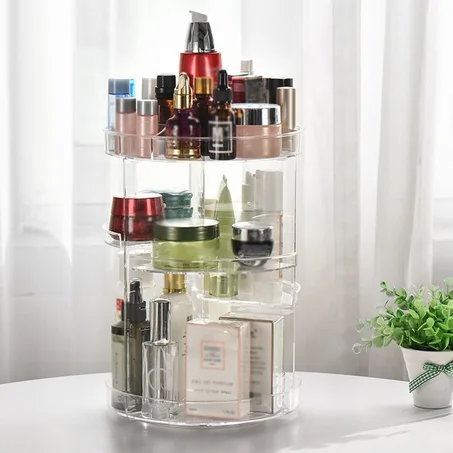 maquillage organisateur 360 rotatif boîte de rangement salle de bain COSMETIQUE