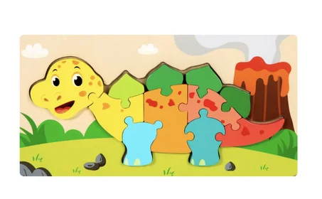 puzzle en bois dinosaures