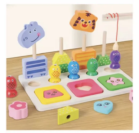 لعبة الصيد والتركيب التعليمية 3 في 1