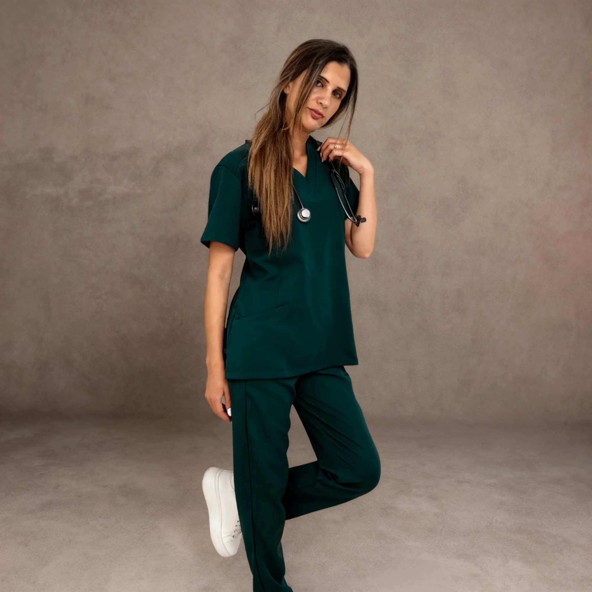 Pyjama  de bloc -Vert Royal -femme