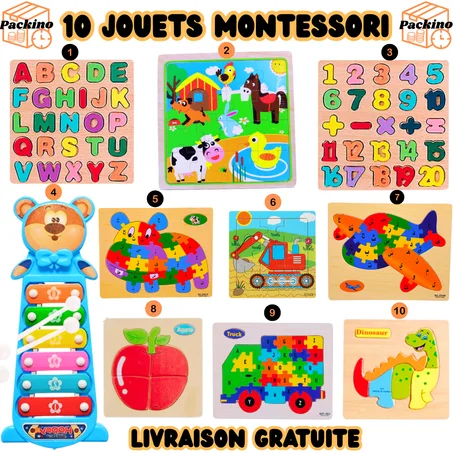 Pack de 10 Jouets Montessori