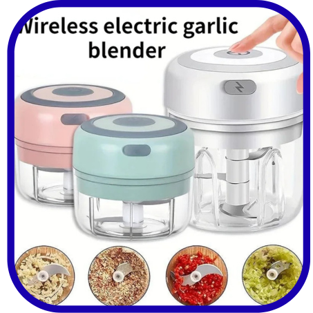 مفرمة طعام كهربائية صغيرة لاسلكية قابلة للشحن