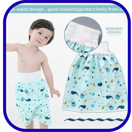 تنورة الحماية الليلية للأطفال - مقاومة للماء وقابلة للغسل