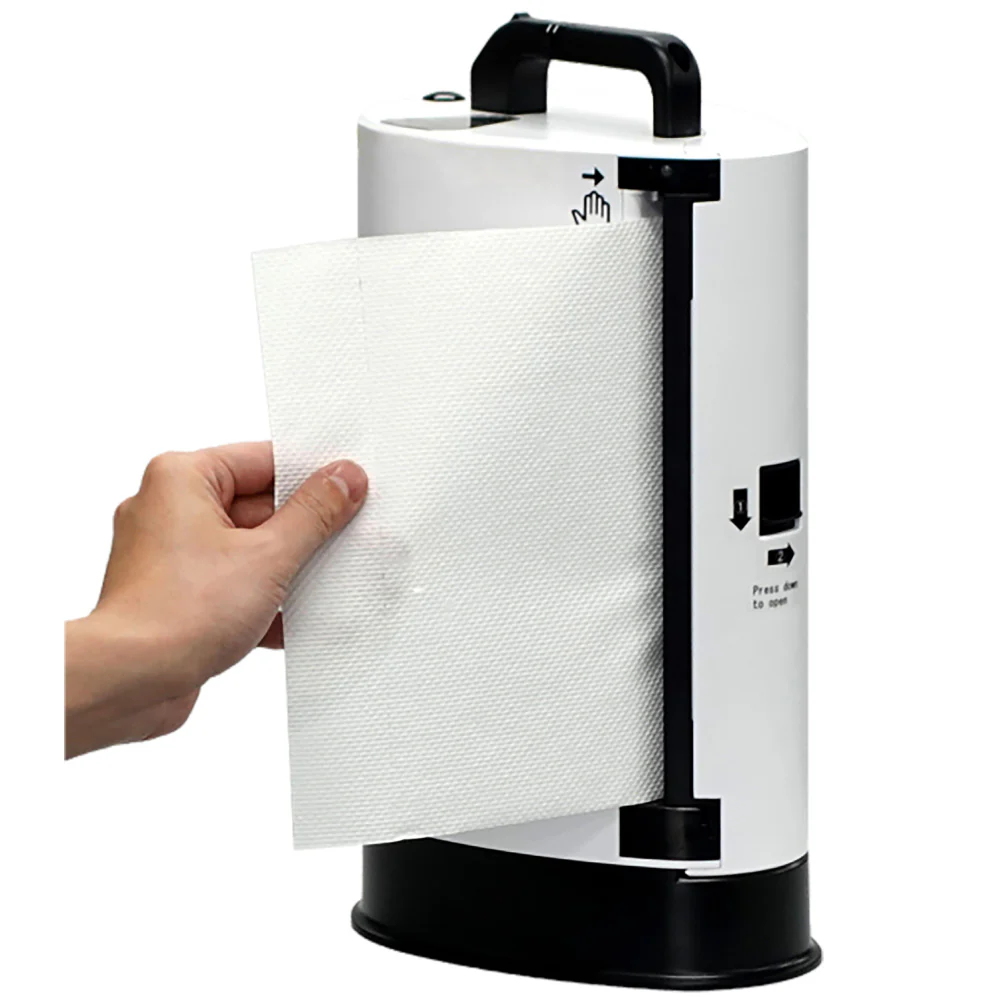 Toalha portátil com corte automático