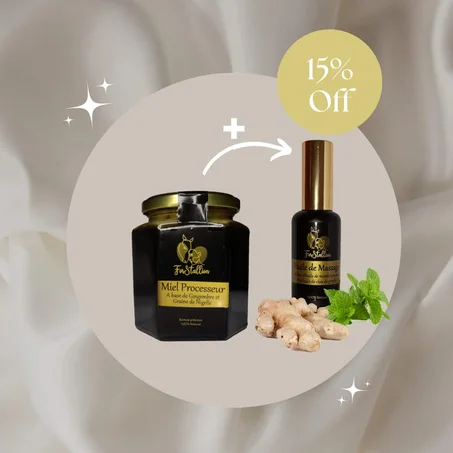 miel processeur et huile de massage