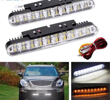 ✅ مصابيح LED نهارية للسيارات مع إشارة انعطاف ديناميكية – إضاءة قوية وعصرية (2 قطع)