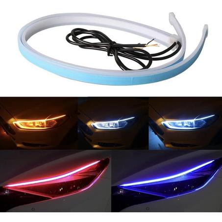 ✅ شريط إضاءة LED ديناميكي للمصابيح الأمامية – متعدد الألوان مع إشارات انعطاف