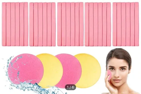 Éponge faciales compressees Rose