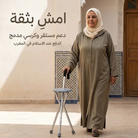 عكاز بكرسي مدمج