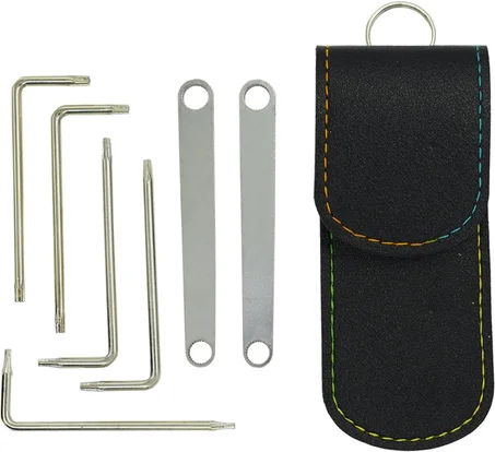 Práctico juego de 7 llaves multiherramienta para L-eatherman multiherramientas, ideal para mantenimiento de múltiples herramientas, llaves de tuerca moleteadas, amplia compatibilidad con