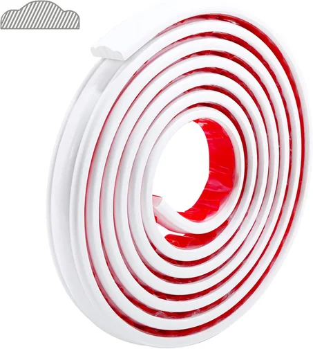 Gaahing Moldura de pared para panel de riel de silla, diseño autoadhesivo para despegar y pegar, decoración del hogar pintable en marco de espejo de puerta de gabinete, 9.8 pies x 1.1 pulgada