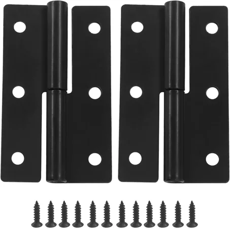 2 bisagras elevables, bisagras desmontables de acero inoxidable negro, junta deslizante para zurdos, tope de puerta de gabinete pequeño para entusiastas de las mejoras del hogar/bricolaje