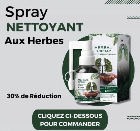 Le spray nettoyant aux herbre