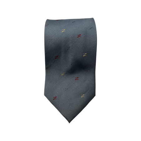 Cravate en Soie Gris-Rayures Noir